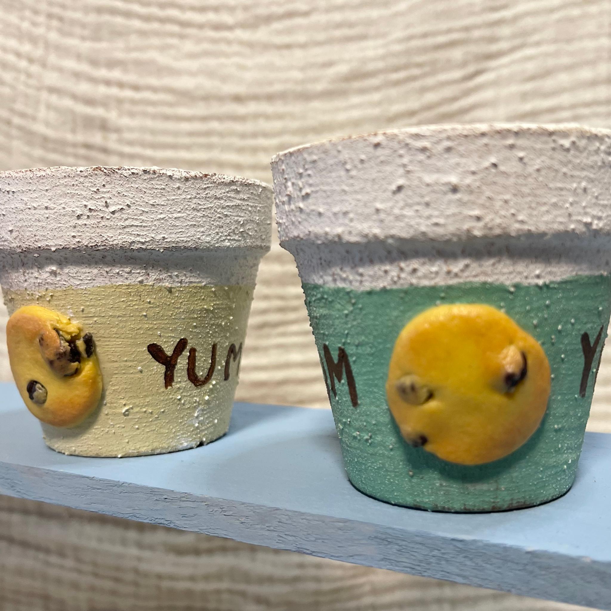 リメイク鉢 クッキー鉢 2.5号／多肉植物／ハンドメイドプランター／かわいい鉢カバー