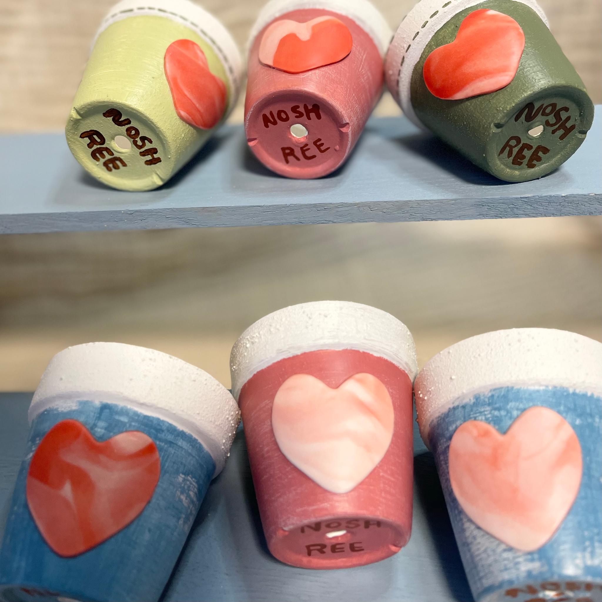 【新色】リメイク鉢 2号／ハート鉢／推し鉢／多肉植物／かわいいリメ鉢