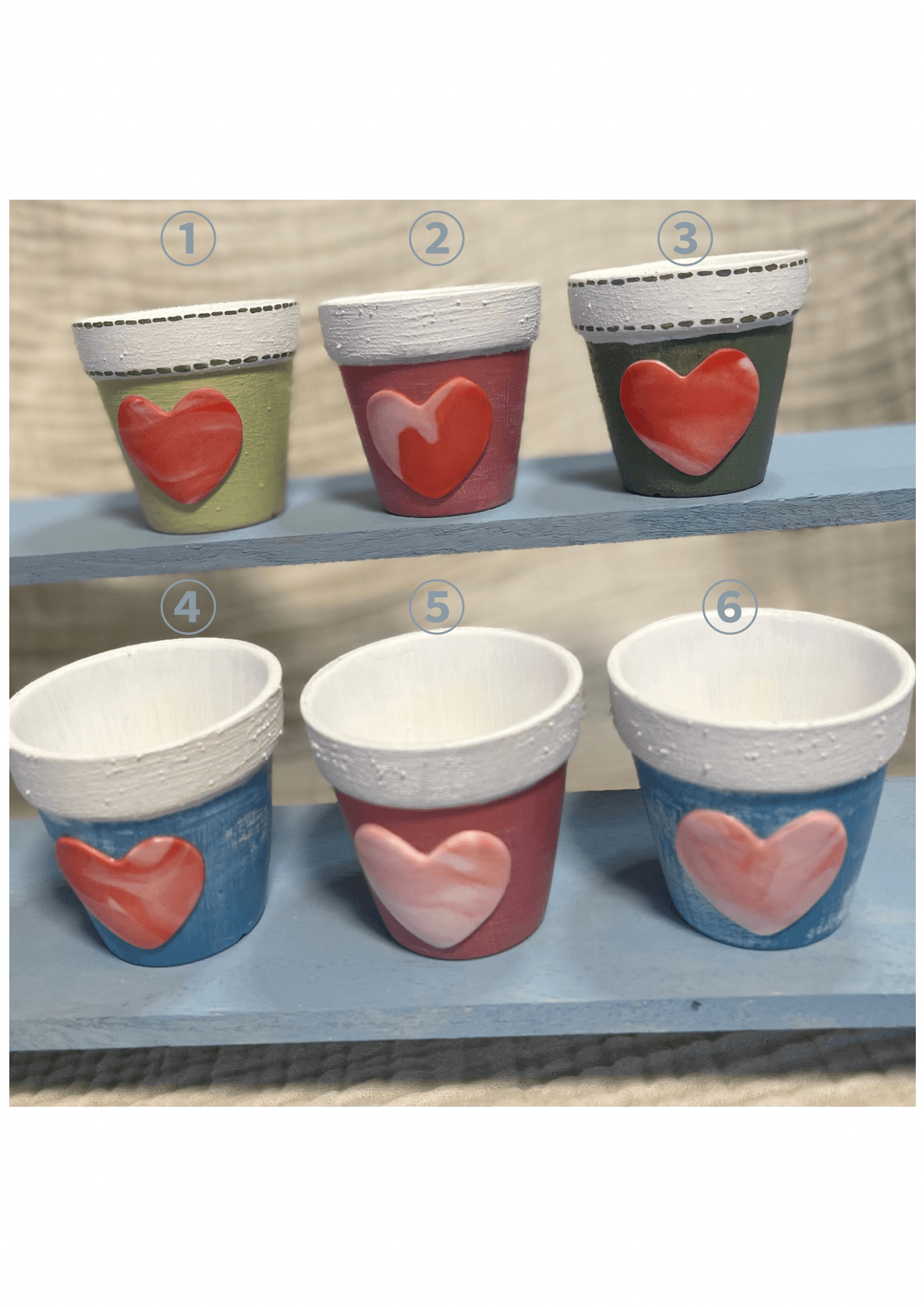 【新色】リメイク鉢 2号／ハート鉢／推し鉢／多肉植物／かわいいリメ鉢 | 5枚目